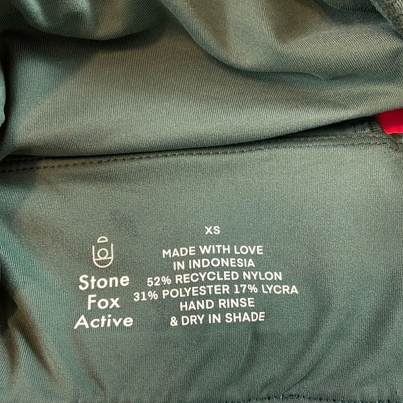 5‎ for $25 Stone Fox Active Swim Top Sports Bra Hunter Green size XS - Picture 2 of 5